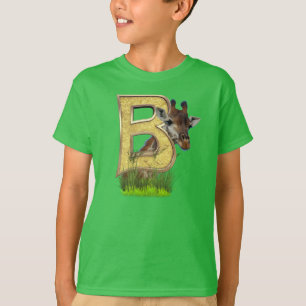 Camiseta Birthday-Capital Monograma - letra B