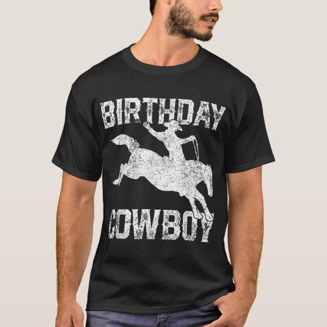 Camiseta Birthday Cowboy Rodeo - Partido Temático (Frente)
