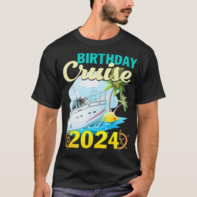 Camiseta Birthday Cruise 2024 Família Cruising Mediterrânic (Frente)