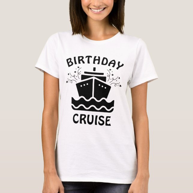 Camiseta Birthday Cruise Personalizável (Frente)