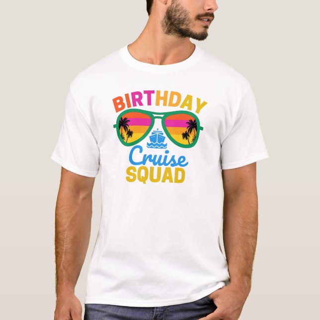 Camiseta Birthday Cruise Squad (Frente)