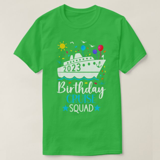 Camiseta Birthday Cruise Squad 2023 (Frente do Design)