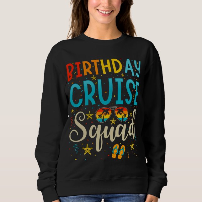 Camiseta Birthday Cruise Squad Cruising Vacinas (Frente)