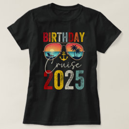 Camiseta Birthday Cruise Squad Vintage 2025