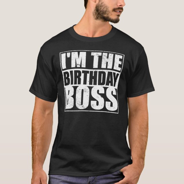 Camiseta Birthday Dude Boss Graphic (Frente)
