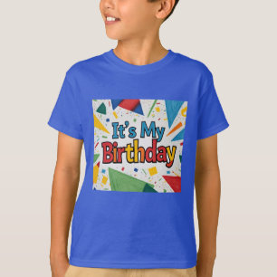 Camiseta Birthday Geométrico Confetti