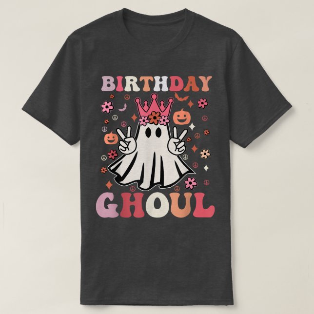 Camiseta Birthday Ghoul Cute Ghost Funny Halloween Costume  (Frente do Design)