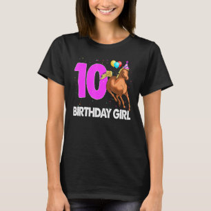 Camiseta Birthday Girl 10 Riding Rider Horse Love Party