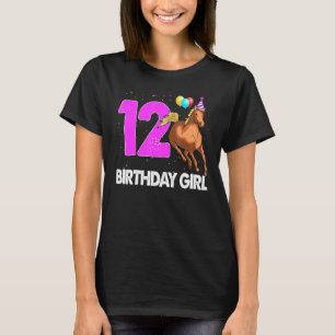 Camiseta Birthday Girl 12 Riding Rider Horse Love Party