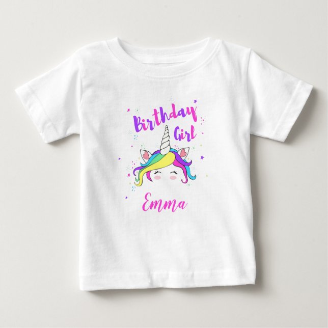 Camiseta Birthday girl with customizable name (Frente)