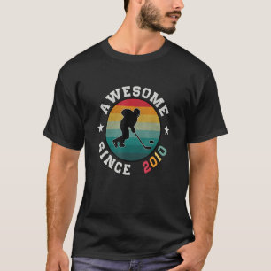 Camiseta Birthday Hockey 12 Years Old Awesome Since 201