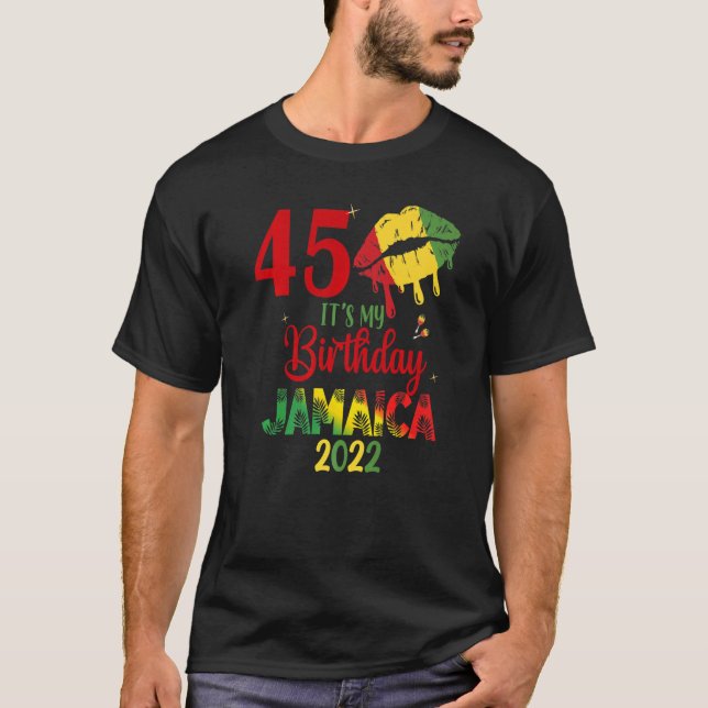 Camiseta Birthday Jamaica Girl 30th 50th Party Outfit Match (Frente)