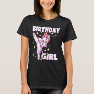 Camiseta Birthday Karate Unicorn Girl