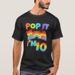 Camiseta Birthday Kids Pop It I'm 10 Birthday Girl For 10Th<br><div class="desc">Awesome Pop-it Birthday theme outfit for a 10 year old boy or girl who love rainbows, Pop It 10th Birthday Gift for Girl, pop it birthday party decorations 10 years of being awesome gift tee. Great 10th bday present gift idea for a 10th birthday party. fun to wear on pop...</div>