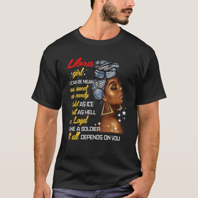 Camiseta Birthday Libra Girl Setembro Ou Outubro Women (Frente)
