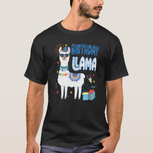 Camiseta Birthday Llama Boy Festa de aniversário Llama Birt