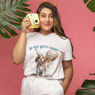 Camiseta Birthday Mama Beagle Dog Balloon Personalizado