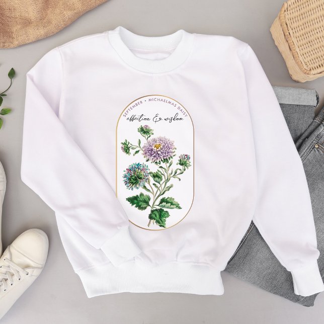 Camiseta Birthday, mês de setembro (Birth Flower Month September Birthday Sweatshirt)