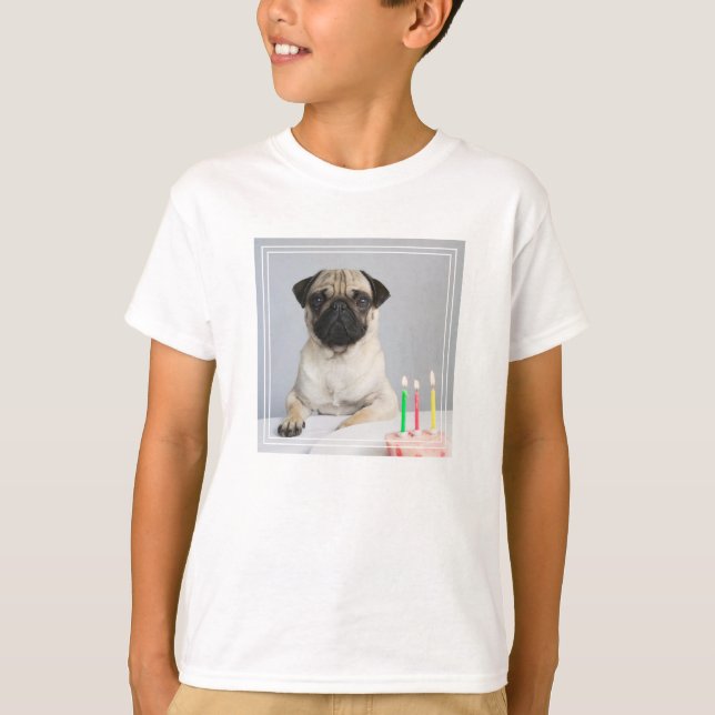 Camiseta Birthday Pug (Frente)