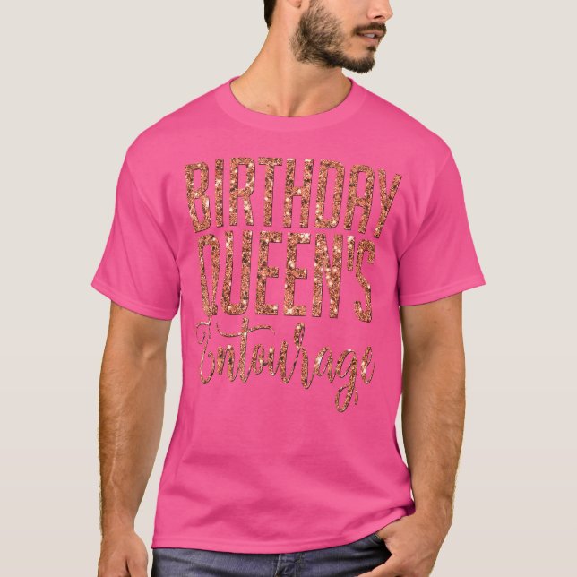 Camiseta Birthday Queens Squad Rosa ao Squad Creme (Frente)