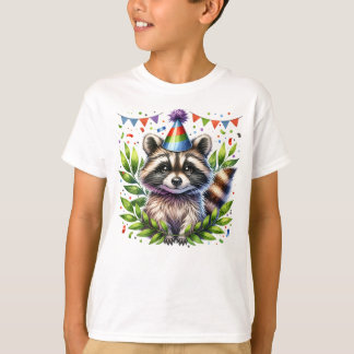Camiseta Birthday Raccoon Kids, birthday party, fun design