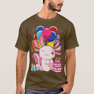 Camiseta Birthday Salamander Pet Mexicano Amphibian Axolotl