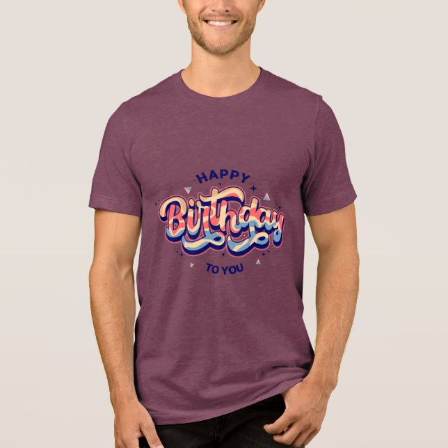 Camiseta Birthday Typography Sayings (Frente)