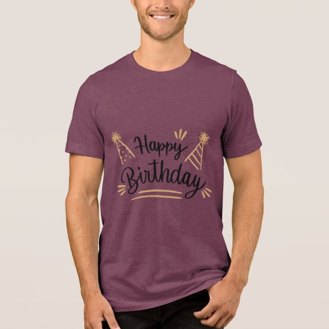 Camiseta Birthday Typography Sayings (Frente)
