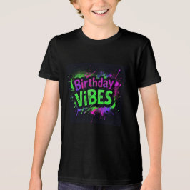 Camiseta Birthday Vibes Neon Splatter Boys