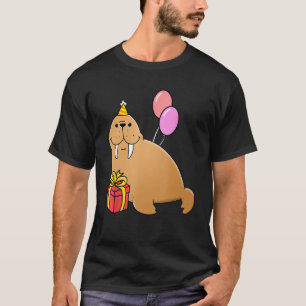 Camiseta Birthday Walrus para o Amante de os animais do Mar