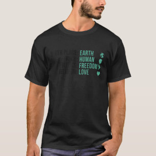 Camiseta BirthPlace Earth Race A Política Humana Amor Liber