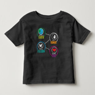 Camiseta Birthplace Earth Race Liberdade para a Paz Humana