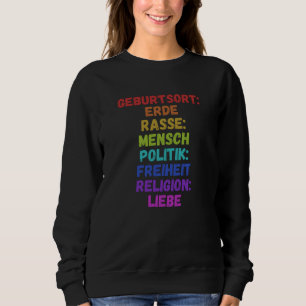 Camiseta Birthplace Earth Race Política Humana Liberdade