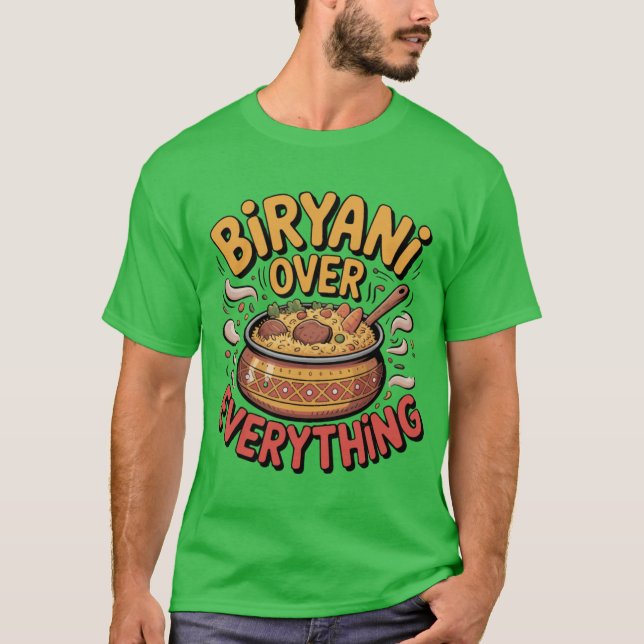 Camiseta Biryani Sobre Tudo O Que É Típgrafia De Foodie Div (Frente)