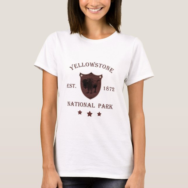 Camiseta Bisão Parque Nacional de Yellowstone (Frente)