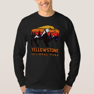 Camiseta Bisão Retro Parque Nacional de Yellowstone Vintage