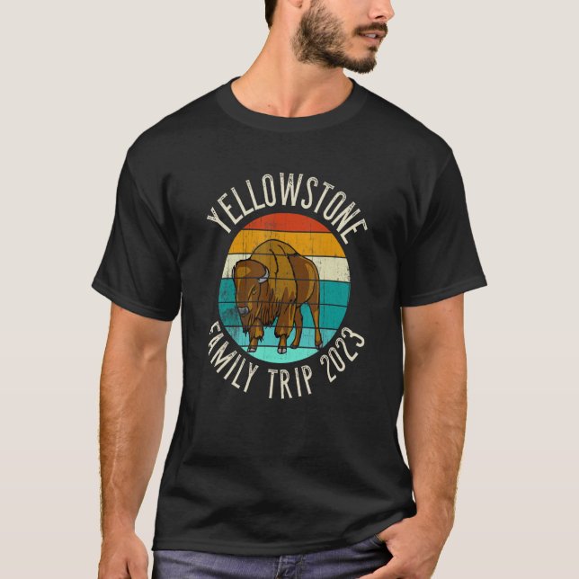 Camiseta Bisão Viagem Familiar YELLOWSTONE 2023 (Frente)
