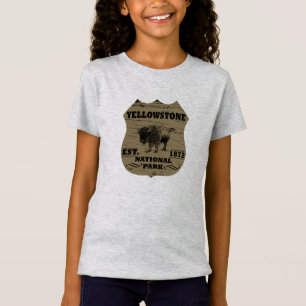 Camiseta Bisão Vintage Parque Nacional de Yellowstone