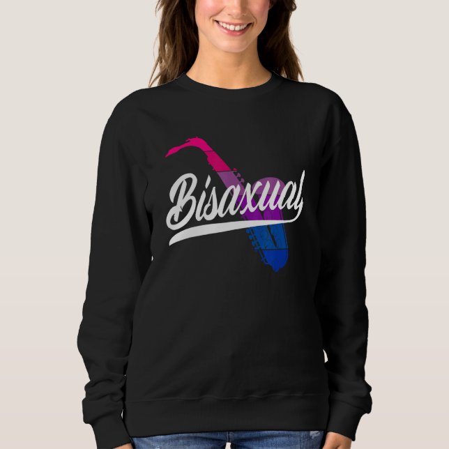 Camiseta Bisaxual Saxophon Bi Pride Flag Bisexual (Frente)