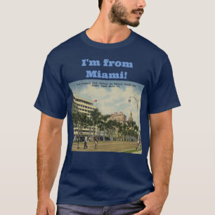 Camiseta Biscayne Blvd. Hotéis, Miami, Florida Vintage