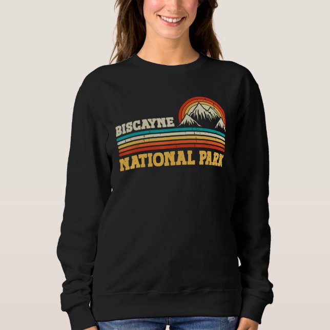 Camiseta Biscayne National Park Mountain Trees & Sun Campin (Frente)