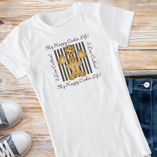 Camiseta Biscoito Bonito Homem de Pão de Mel Crianças