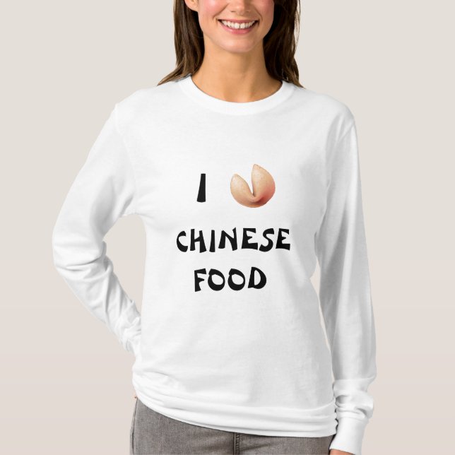 Camiseta Biscoito da Sorte (Coração) Comida Chinesa (Frente)