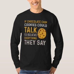 Camiseta Biscoito de Chocolate em Lâmina Dizendo Biscoitos 
