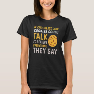 Camiseta Biscoito de Chocolate em Lâmina Dizendo Biscoitos 