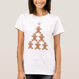 Camiseta Biscoito de gengibre em forma de árvore de Natal c