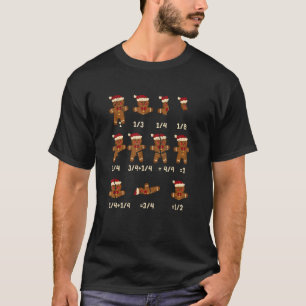 Camiseta Biscoito de Gengibre Fração Professor de Matemátic