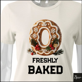 Camiseta Biscoito de Gengibre Natal Letra Inicial O