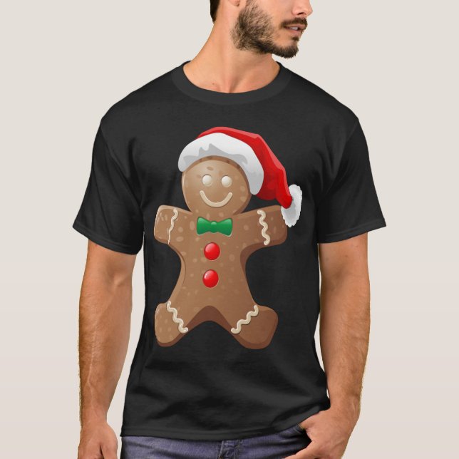 Camiseta Biscoito De Gingerpão Com Cristo De Chapéu De Papa (Frente)