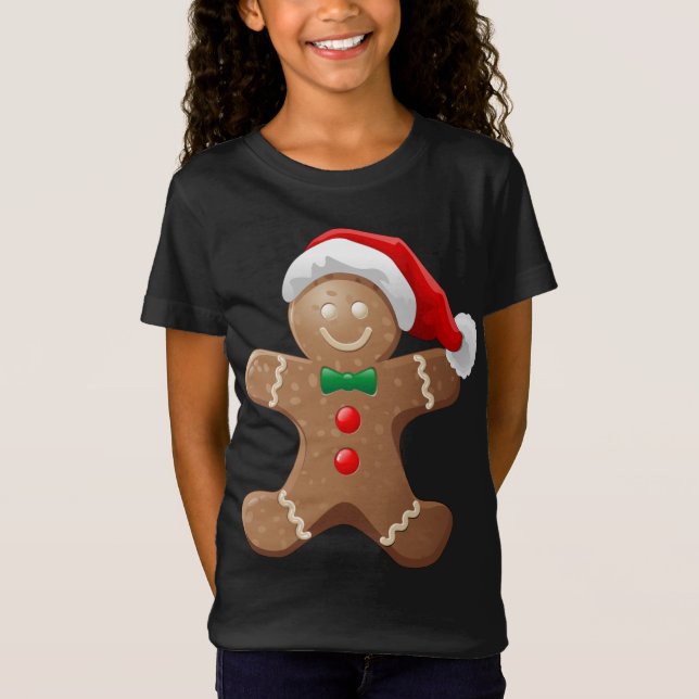 Camiseta Biscoito De Gingerpão Com Cristo De Chapéu De Papa (Frente)